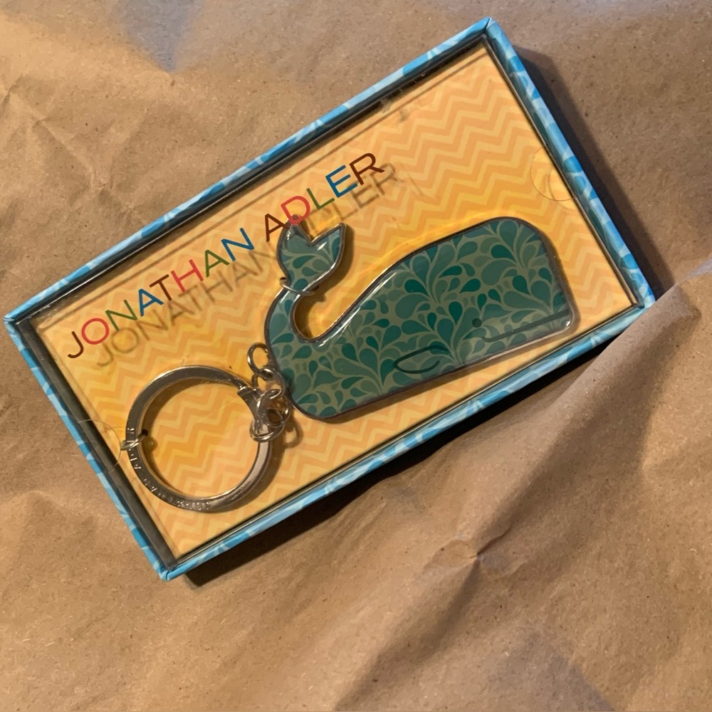 Jonathan Adler NEW Whale Keychain Bag Charm  Nautical Coastal East Coast Prep - Picture 7 of 9